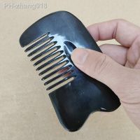 horn hair comb Brush Head Massage Comb Large Handle Hair Curls Oversized Teeth Buffalo Horn Thickening Wide Teeth Coarse