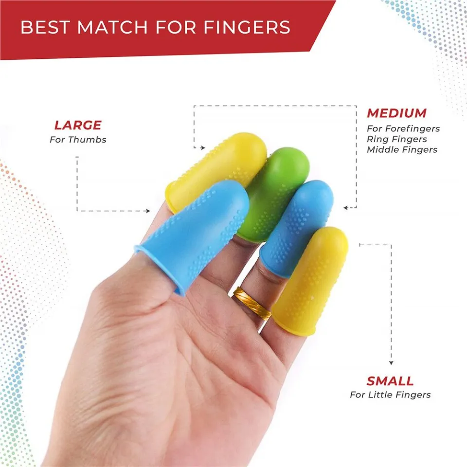 3pcs/6pcs-Set Of Silicone Finger Protectors For Hot Glue Gun, 4 Colors  Finger Protective Caps In 3 Sizes (Random Colors) And Silicone Tip Covers  For Sewing