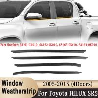 【DT】Window Weatherstrip Glass Seal Belt Rubber Moulding Trim Strips for Toyota HILUX SR5 4Doors 2005-2015 68161-0K010 68162-0K010  hot