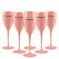 6Pcs สีส้มไวน์ปาร์ตี้แชมเปญ Coupes แก้ว VCP ขลุ่ย Goblet Champager น้ำแข็ง Imperial พลาสติก Veuve Quot Cliccups