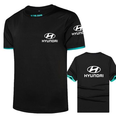 Hyundai car logo print Hip Hop Oversized T-Shirt Summer 100% cotton High Quality Tees Fashion Comfortable Mens T-Shirts