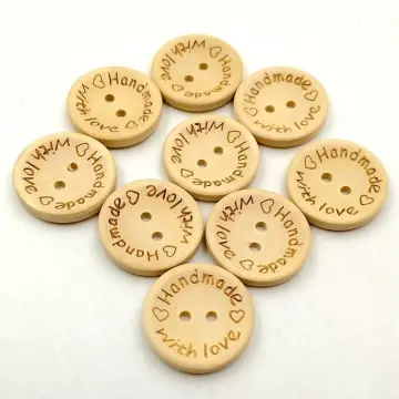 50/100Pcs Wooden Handmade Buttons 15/20/25mm Wooden Sewing Round