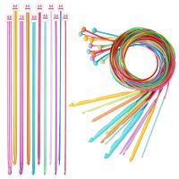 23 Pcs Tunisian Crochet Hook Set Include Plastic Cable Afghan Crochet Hook and Tunisian Afghan Aluminum Knitting Needles