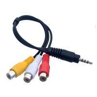 Quality 1/8" 3.5mm 4P Mini AV TRRS Plug to 3 RCA Female Jack Audio Video Adapter Cable Cables