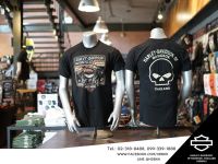 Harley-Davidson Pan Age S/S BLK ฮาร์เล่ย์เสื้อยืดแขนสั้นชาย