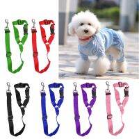 Dog Adjustable Traveling Seatbelt Clip Car Anti-Slip Safety Harnesses Lead Multifunctional Doggy Restraint Strap