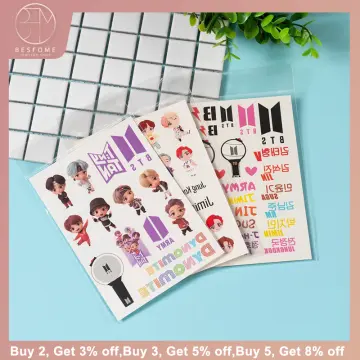 Hình Xăm Dán Tạm Thời Chống Nước In Hình Bts Bt21 | Shopee Việt Nam