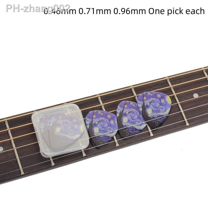3pcs-guitar-picks-for-acoustic-electric-guitar-ukulee-bass-0-46-0-71-0-96mm-celluloid-pick-stringed-instruments-part-accessories