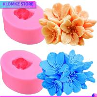 KLOMKZ 2pcs ซิลิโคนทำจากซิลิโคน แม่พิมพ์ดอกซิลิโคน สีชมพูอมชมพู 75.53.5ซม. แม่พิมพ์ดอกไม้3D การทำแม่พิมพ์ ตกแต่งเค้กตกแต่ง