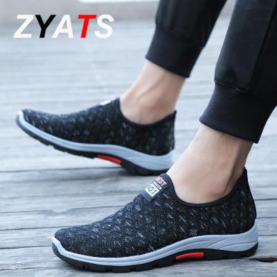 ZYATS รองเท้ากีฬาลำลองของผู้ชาย,รองเท้าเดินป่ารองเท้าขี้เกียจขับรถสะดวกสบายกีฬารองเท้าลำลองน้ำหนักเบารองเท้าผ้าตาข่ายผู้ชาย