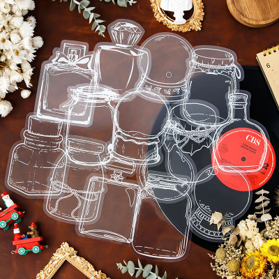 Sticker Decoration Glass Bottle Sticker DIY Sticker White Ink Bottle Large Sticker Pack Handmade Stickers