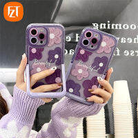 เคสขาตั้งโปร่งใสลายดอกคามิเลียสำหรับ IPhone15ProMax INS มีกรอบที่มองไม่เห็นเคสป้องกันเคสพีซีแบบหนาแฟชั่นโทรศัพท์มือถือสร้างสรรค์สำหรับ Apple15 Pro Max 14 Plus 13 12ฝาหลัง