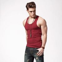 hot【DT】 2023 Brand Clothing 95  Cotton Men Gilet Male Sleeveless Man Gymclothing fitness Vests Top New