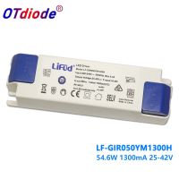 ไดรเวอร์ LED Lifud 55W 1300Ma DC 25-42V AC220-240V LF-GIR050YM1300H แผงไดรเวอร์ LED ควบคุมหม้อแปลง LED แหล่งจ่ายไฟตะเกียงแอลอีดี