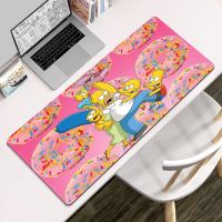 Simpsons-s Mousepad Gamer แผ่นรองเมาส์น่ารัก เกมคอมพิวเตอร์ ตู้เกม โต๊ะคอมพิวเตอร์ อุปกรณ์สำนักงาน แผ่นรองแป้นพิมพ์ อะนิเมะ