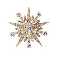 WEIMANJINGDIAN New Arrival Clear Rhinestones Starburst Brooches For Women Fashion Dress Accessories