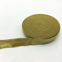 [NEW EXPRESS] 5 Yards 5/8 quot;(15mm) Gold Multirole Fold Over Elastics Spandex Satin Band DIY Lace Sewing Trim