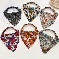 Woman Classic Exotic Charm Mysterious Pattern Series Summer Head Scarf Triangle Bandanas Girl Elastic Hairband Hair Accessories