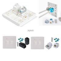 ป้ายติดผนังเครือข่าย RJ45 2พอร์ตพร้อมตัวเมียไปยัง CAT5e คอนเนคเตอร์ตัวเมีย/CAT6 Z09มีการจัดส่ง