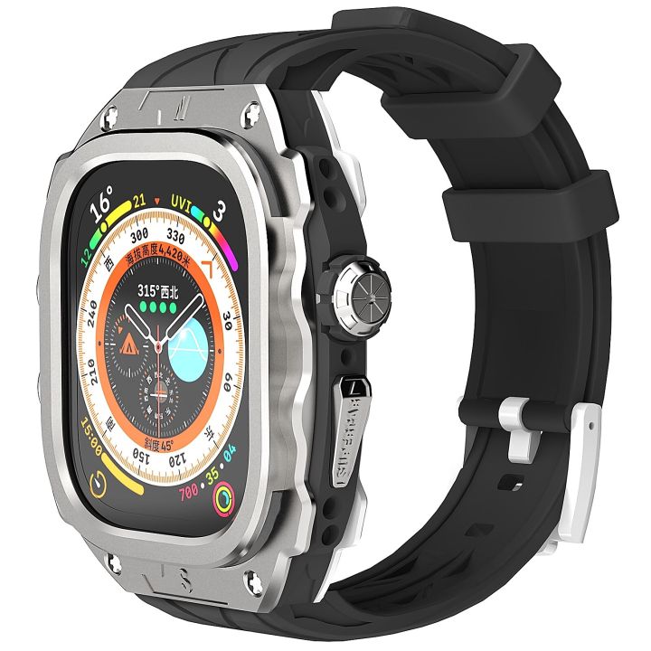ชุดดัดแปลงสแตนเลสเคสสำหรับ-apple-watch-สุดหรูขนาด49มม-สำหรับ-i-watch-8-7-6-5-se-4-44มม-45สายรัดข้อมือสายนาฬิกา-refit-mod-ไม่รวมนาฬิกา