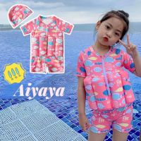 Aiyaya-116ชุดวายน้ําเด็กชุดวายน้ําเด็กผู้หญิงชุดว่ายน้ำลอยตัวสำหรับเด็ก