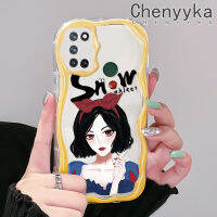 เคส Chenyyka สำหรับ Realme 7 Pro 7i C17 Narzo 20 Pro เคสลายสโนว์ไวท์สาวสวยขอบเนื้อครีมกันกระแทกแบบใสนิ่มเคสมือถือโปร่งใสลายกล้องถ่ายรูปฝาครอบป้องกันซิลิก้าเจลสุดสร้างสรรค์