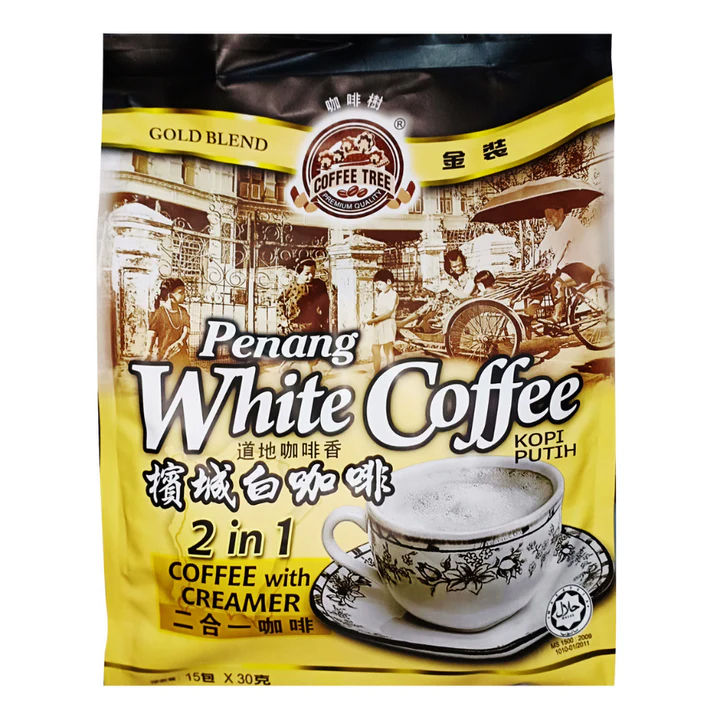 Coffee Tree Penang White Coffee 2-in-1 Coffee with Creamer (30g x 15 ...