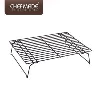 Chefmade แท้* ตะแกรงพักเค้ก คูลลิ่งแรค cooling rack ตะแกรงพักเค้กสีดำ ขาพับได้