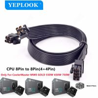 CPU 8Pin ถึง4 + 4Pin สายเคเบิลพลังงาน60ซม. 18AWG สำหรับคูลเลอร์ Master MWE ทอง550W 650W 750W โมดูลเต็มรูปแบบไม่ใช่ชุด V2 MWE