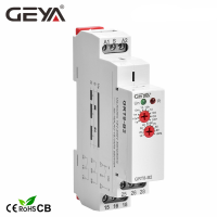 จัดส่งฟรี GEYA GRT8-B ปิดเวลาล่าช้ารีเลย์16A อิเล็กทรอนิกส์ AC230V หรือ Ac DC12-240V CE CB ได้รับการอนุมัติ