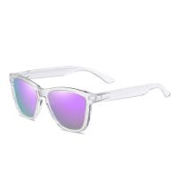 Dokly Brand Purple Color Women Sunglasses Clear Frame Square Sun Glasses Women Polarized Sunlgasses UV400 Eyewear