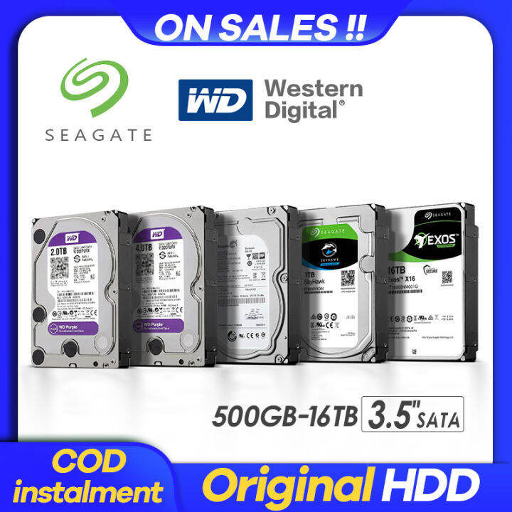 Seagate/WD 3.5inch HDD 500G/1/2/3/4/8/12/16TB SATA3 6GB/s Original ...