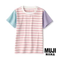 มูจิ เสื้อยืดคอกลมแขนสั้นลายทาง เด็ก - MUJI Crewneck Short Sleeve T-Shirt (Kids 110-150)