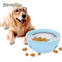 2 In 1 Slow Feeding Dog Bowls Nontoxic Food Dispensing Pet Feeder No Choking IQ Training Tumbler Puppy Puzzle Toys