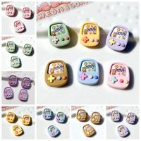 LOUJIANG 10Pcs เกมคอนโซลเกม คอนโซลเกมเรซิ่นอุปกรณ์ DIY Cabochon เรซิน อุปกรณ์เสริมเกมคอนโซลแบบแบน 17x21mm วัสดุทำมือ อุปกรณ์เสริมหมวก