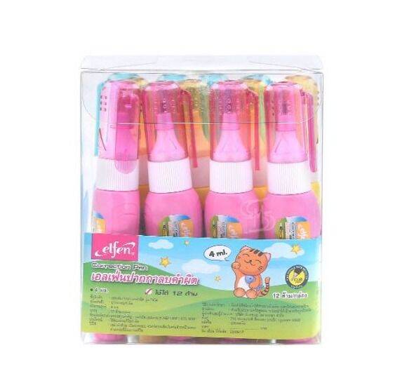 ลิควิด-ลิขวิด-น้ำยาลบคำผิด-elfen-correction-pen-no-2454-แพ็ค12อัน