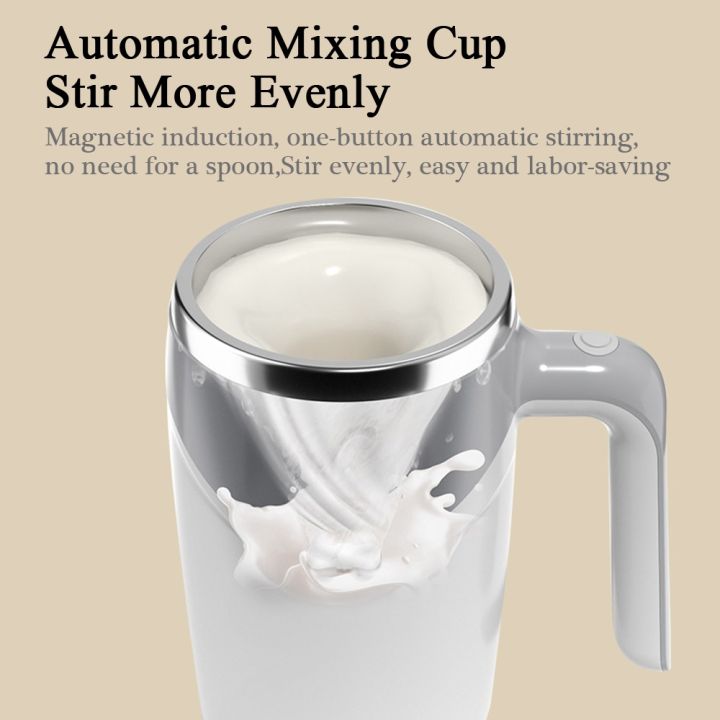 high-end-cups-อัตโนมัติแม่เหล็กกวนแก้วกาแฟ5โวลต์ไฟฟ้ากวนตนเองกาแฟนมผลไม้ถ้วยผสมซับสแตนเลสหมุนแก้ว