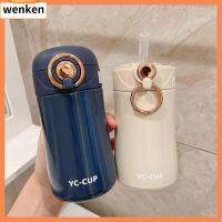 WENKEN 400ml โมชั่น เหล็กไร้สนิม ป้องกันการรั่วซึม ถ้วยดื่มน้ำ ขวดน้ำน้ำ แก้วกาแฟแก้ว กระติกเก็บความร้อน