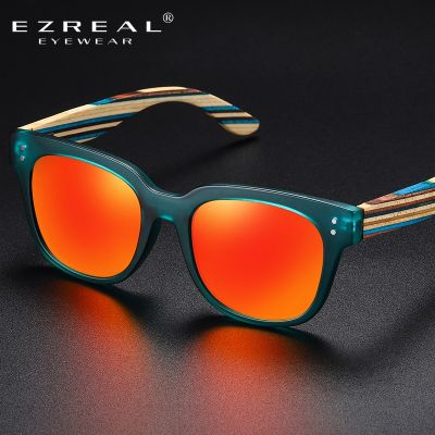 EZREAL New Classic Polarized Wood Sunglasses Men Women Driving Mirror SunGlasses  UV400 Driver Handmade Cycling Sunglasses