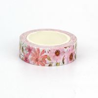 NEW 10pcsLot Decorative Spring Beautiful Pink Flowers Washi Tapes Paper Scrapbooking Planner Adhesive Masking Tape Stationery