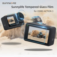 Sunnylife เลนส์ฟิล์มป้องกันหน้าจอฟิล์มกระจกนิรภัยสำหรับ OSMO Action 3 Sport Camera