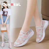 รองเท้าตุ๊กตา DOSREAL สำหรับผู้หญิงลดราคาสไตล์เกาหลี Slip On Perempuan เบารองเท้าโลฟเฟอร์รองเท้าขนาดใหญ่35-42สีดำรองเท้าส้นเตี้ยรองเท้าผ้าใบแฟชั่นผู้หญิง