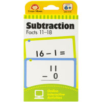 Evan moor learning line flashcards subtraction facts 11-18 California teaching aids learning line flashcards subtraction math 11-18 6-year-old English original imported