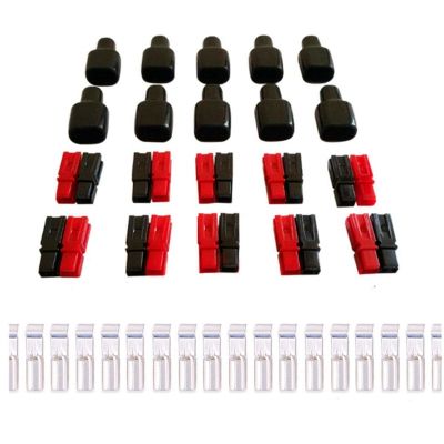 10 Pair 30A 600V Power Connectors Replacement with Insulation Cover for Anderson Powerpole Interlocking Plug Terminals