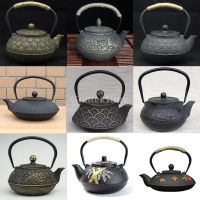 Japanese Black Cast Iron Tea Teapot Kettle Trivet Strainer Gift 9 Patterns