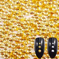 0.8mm-3.0mm Japanese 3D Shiny Glitter DIY Metal Nail Art Decorations Gold Rivet Glitter Flat Back Studs Charms 3D Accessories