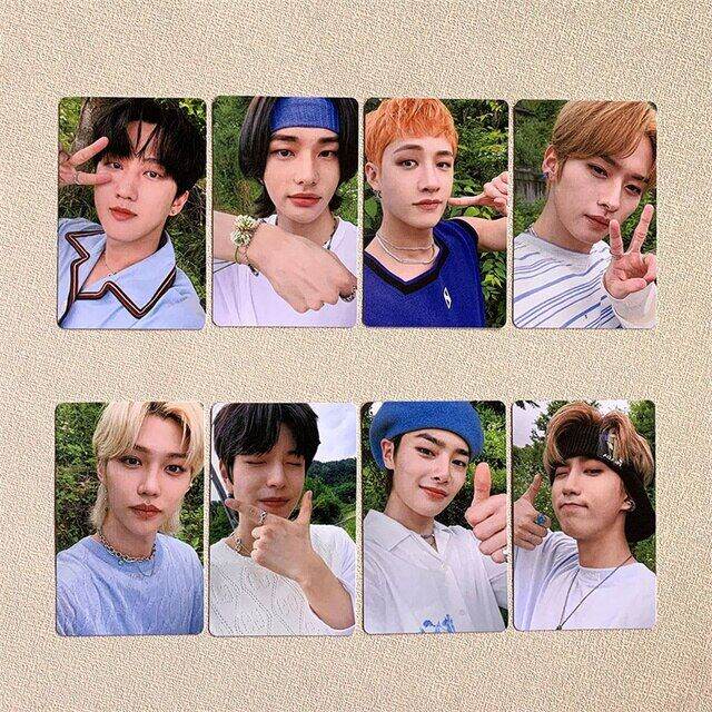 8pcs/set Kpop Stray Kids Photocards Personal Hd Printed Postcards Paper