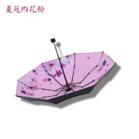 Five-fold sun umbrella mini light portable girl flower sunscreen umbrella anti-ultraviolet sun and rain dual-use umbrella