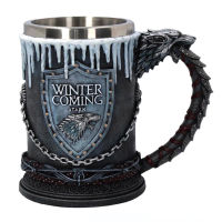 Game Of Thrones House Stark Mug The Seven Kingdoms Goblet Winter Is Coming สแตนเลส3D แก้วกาแฟ Drinkware Cup