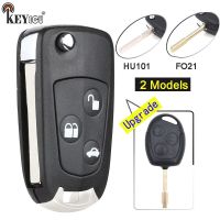 【No-profit】 islwpi KEYECU สำหรับ Ford C-Max Festiva Focus Galaxy Mondeo S-Max Ka ดัดแปลง Flip Remote Key Case 3 HU101/FO21